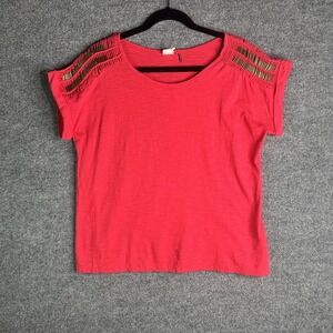 Akemi And Kin Top Short Sleeve Size‎ Medium Red Rouge